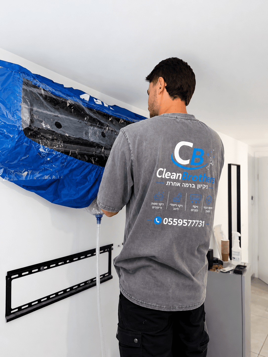 עבודת ניקוי מזגן אמיתית של CleanBrothers, תמונה 1